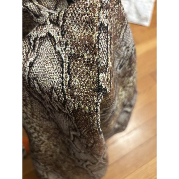 Victoria Beckham Brown Snake Print Midi Pencil Skirt Size 2/ 4 Stretch - Picture 9 of 9